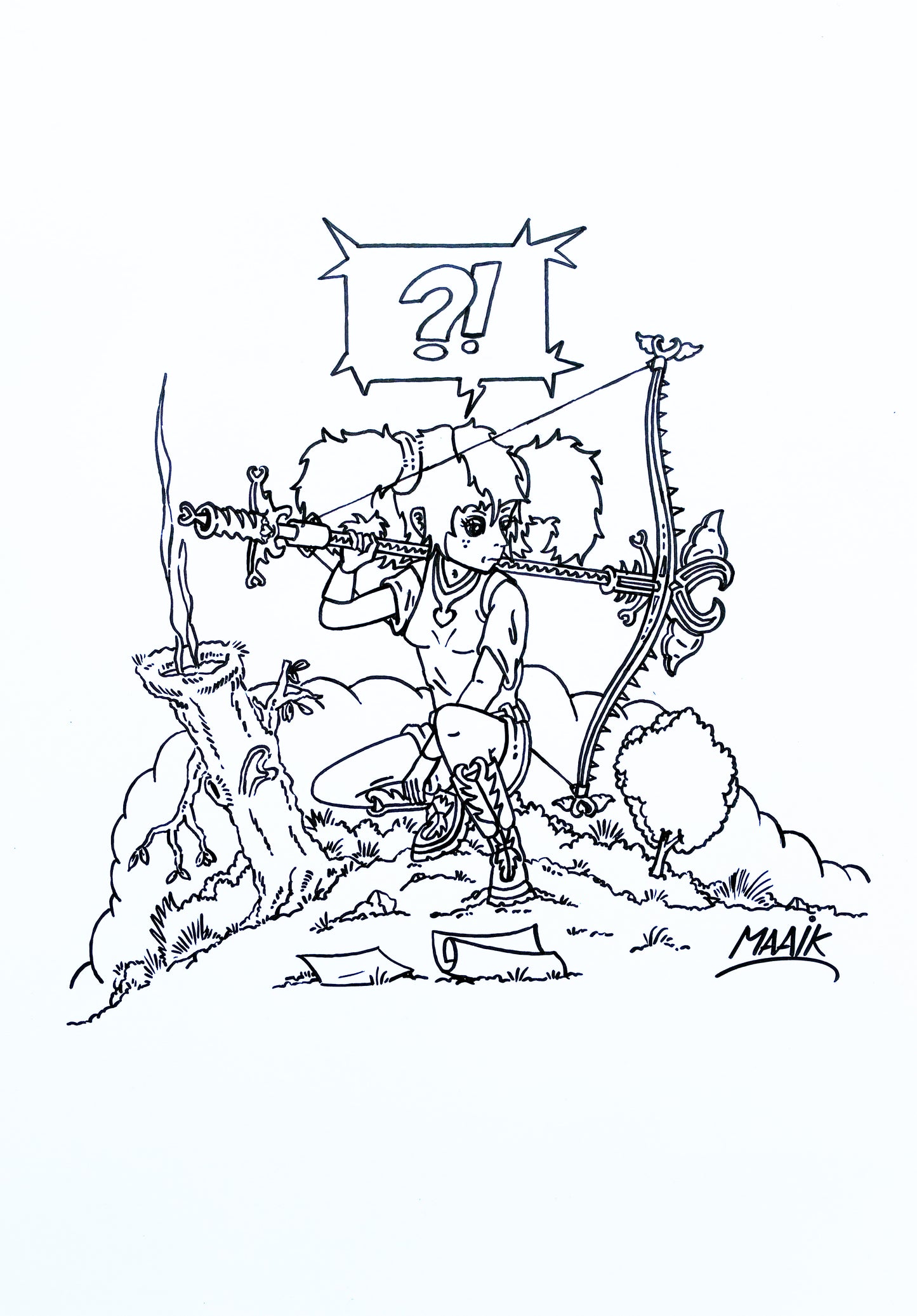 Tekening - origineel - Inner Smile Warrior - 1