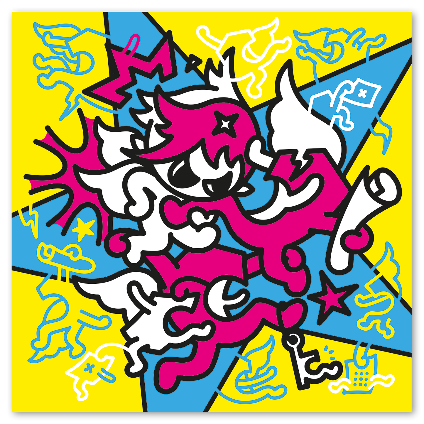 Origineel schilderij - Punch - 100cmx100cm