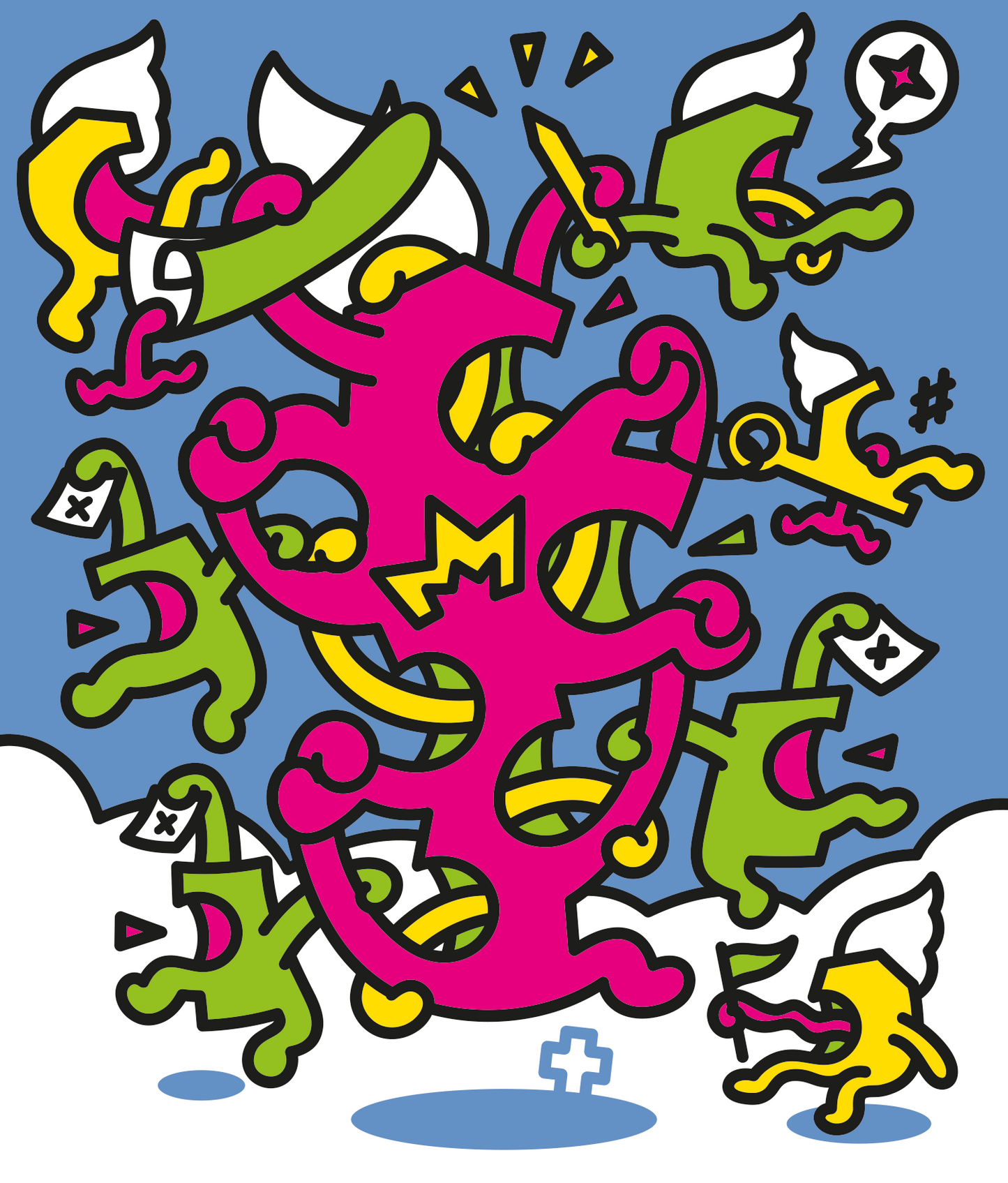 Origineel schilderij - Tower king - 100x120cm
