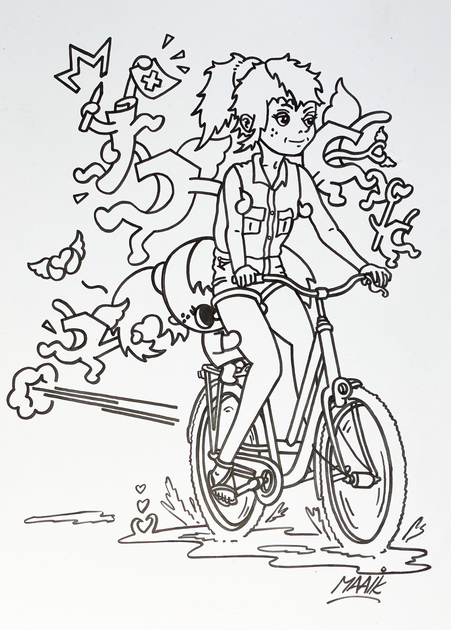 Tekening - origineel - Bicycle