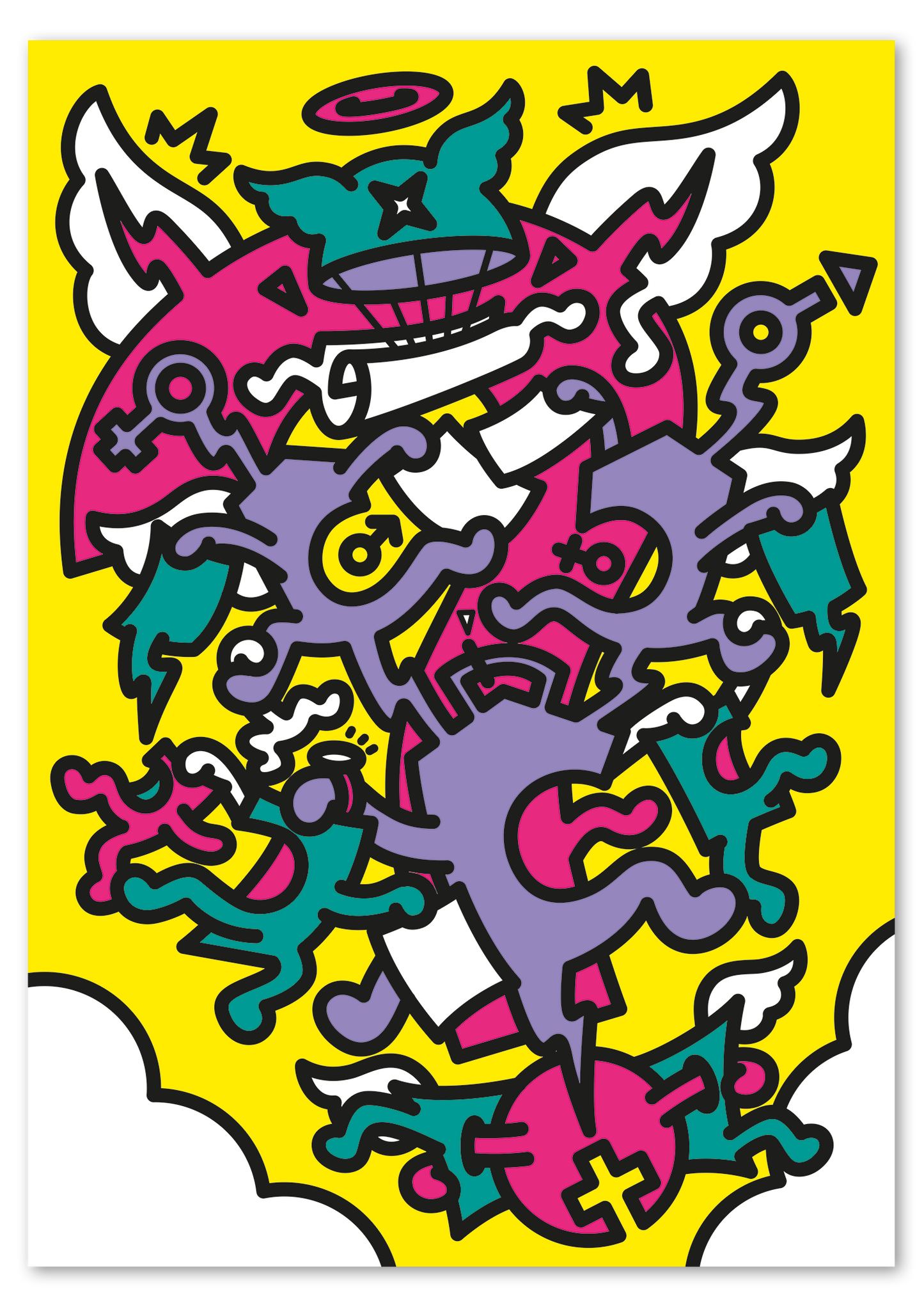 Origineel schilderij - Question - 100cmx140cm