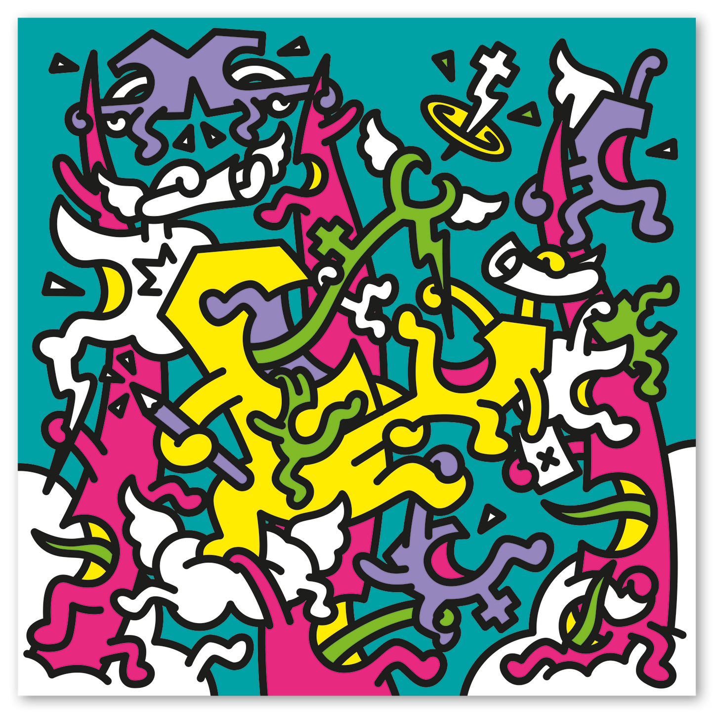Origineel schilderij - Fallo - 100cmx100cm