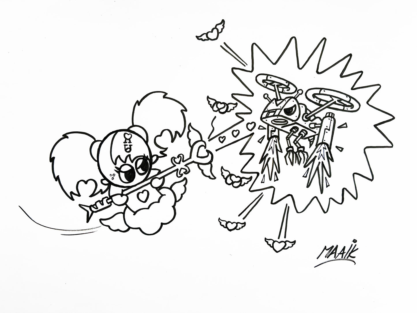 Tekening - origineel - Meamo & drone