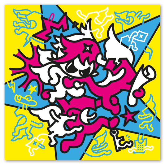 Origineel schilderij - Punch - 100cmx100cm