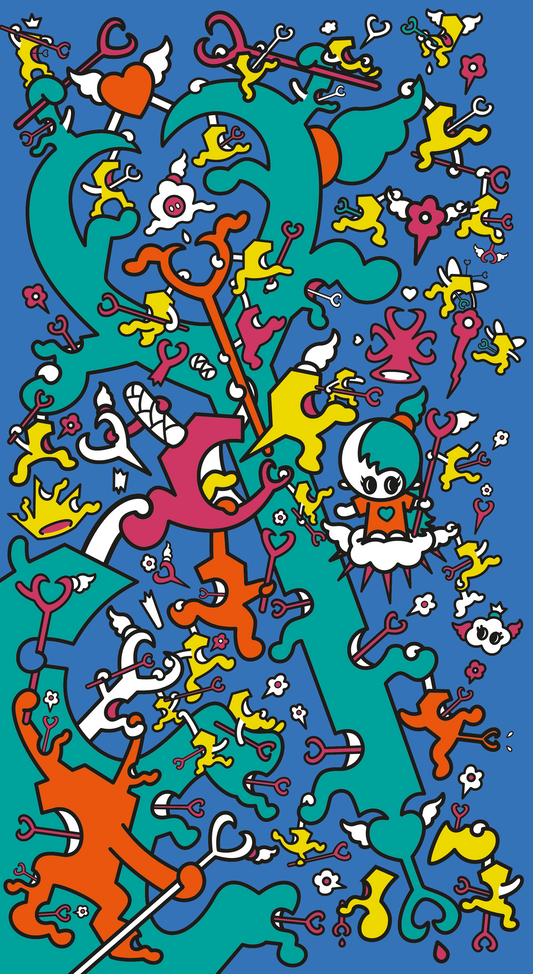 Origineel schilderij - Magic rod - 90x160cm